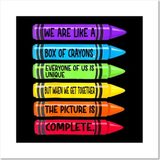 Back To School Teacher We Are Like A Box Of Crayons Posters and Art